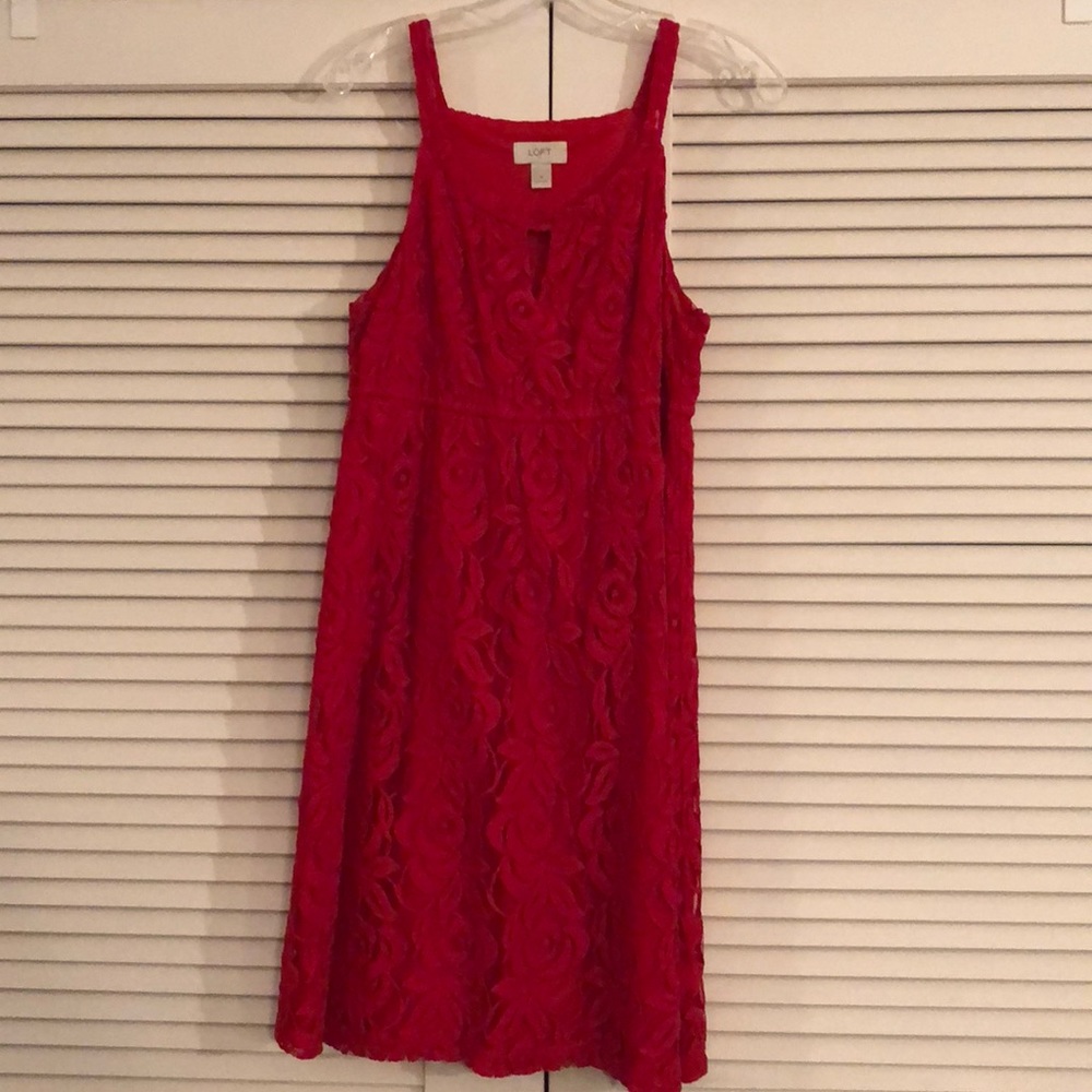 Red lace Loft Outlet dress